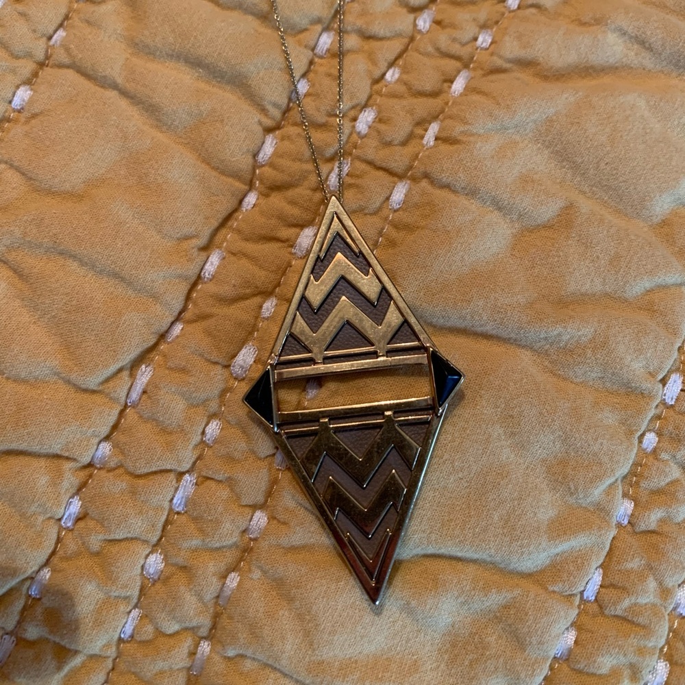 House of Harlow necklace! Black and gold